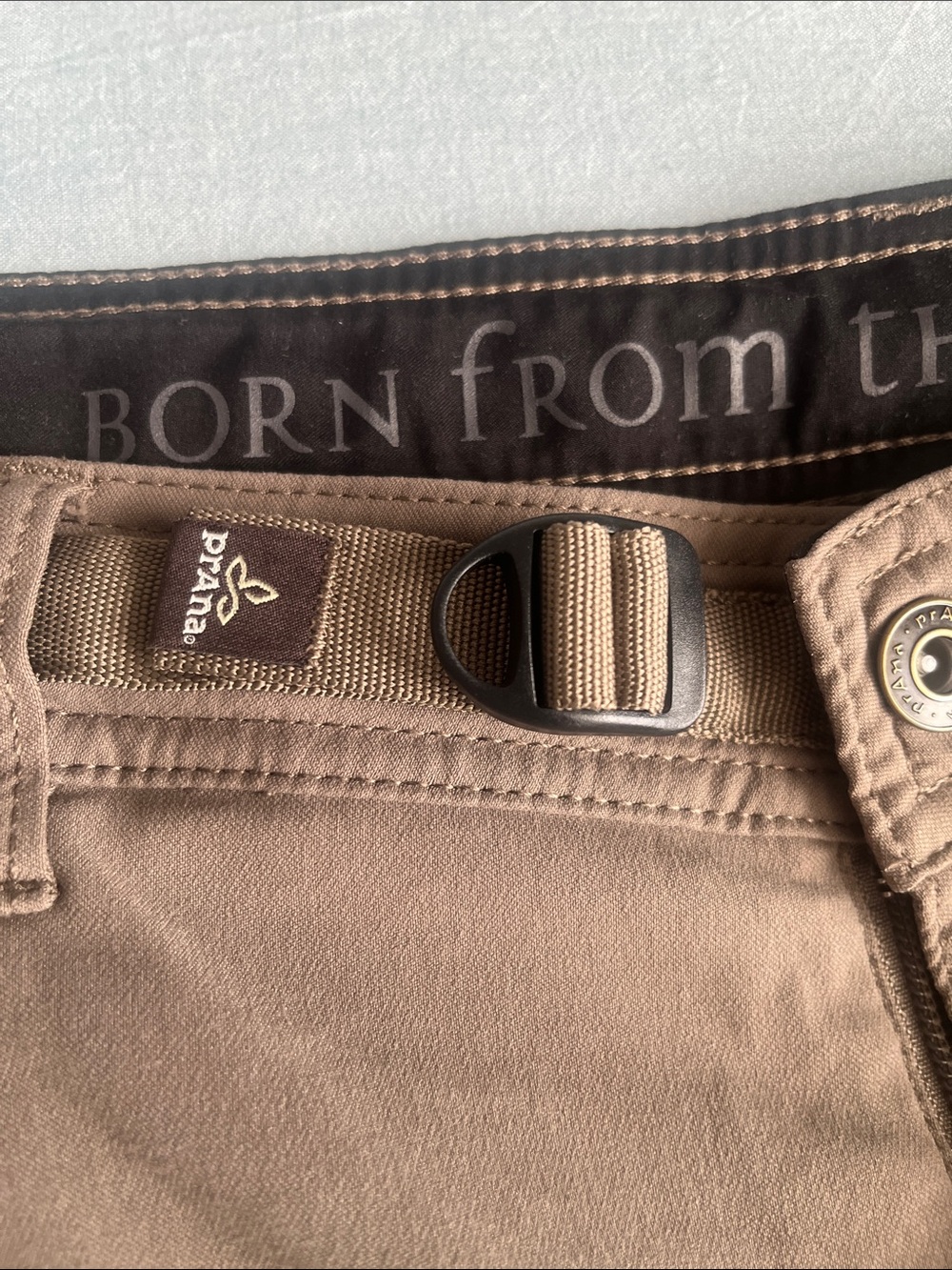 Men's Prana light weight shorts - Olive Brown 32 x 10 - Picture 4 of 12